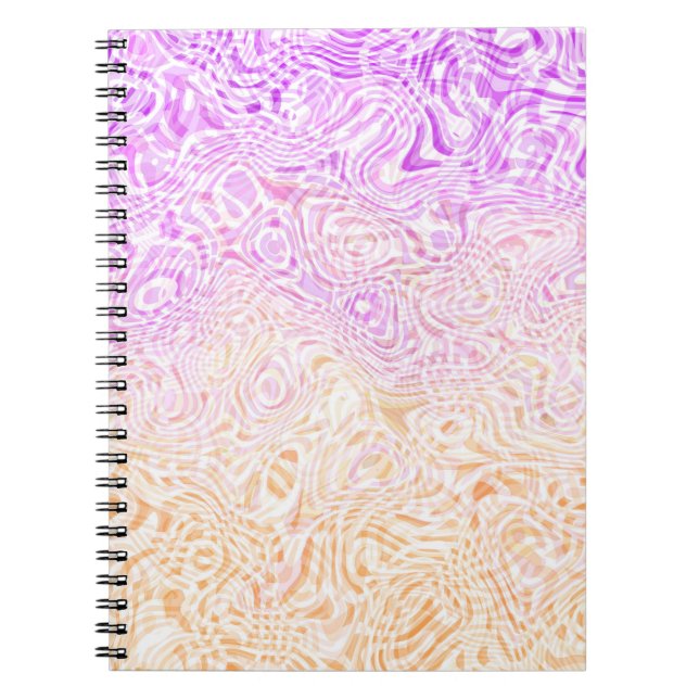 Trippy Squiggly Boho Abstract Trixic Pride Flag Notebook (Front)