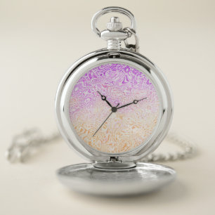 Trippy Squiggly Boho Abstract Trixic Pride Flag Pocket Watch