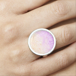 Trippy Squiggly Boho Abstract Trixic Pride Flag Ring