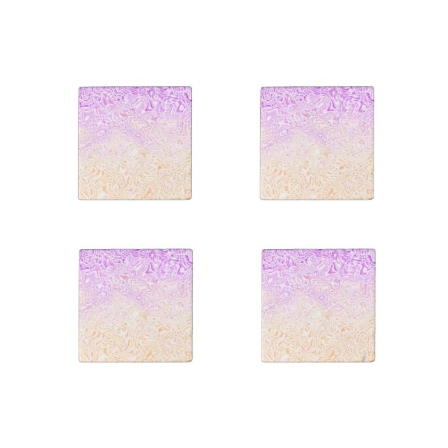 Trippy Squiggly Boho Abstract Trixic Pride Flag Stone Magnet (Front)