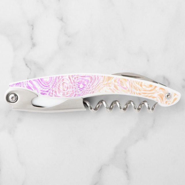 Trippy Squiggly Boho Abstract Trixic Pride Flag Waiter's Corkscrew (Front)