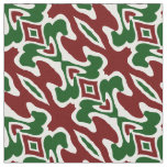 Trippy Squiggly Retro Mod Christmas Stripe Pattern Fabric