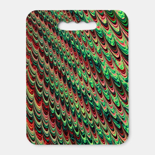 Trippy Squiggly Ripply Bohemian Funky Fractal Art Seat Cushion