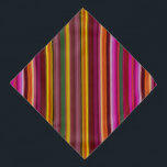 Trippy Stripes Colorful and Bold Cool Psychedelic Bandana<br><div class="desc">Abstract stripped design with warm colors. Main colors of this psychedelic pattern : Purple,  yellow,  orange,  green,  maroon... </div>