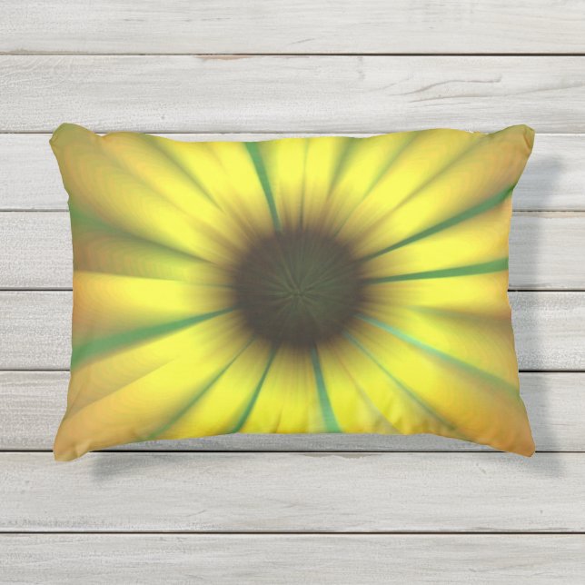 Trippy Sunflower 12 X16 Pillow (Front)