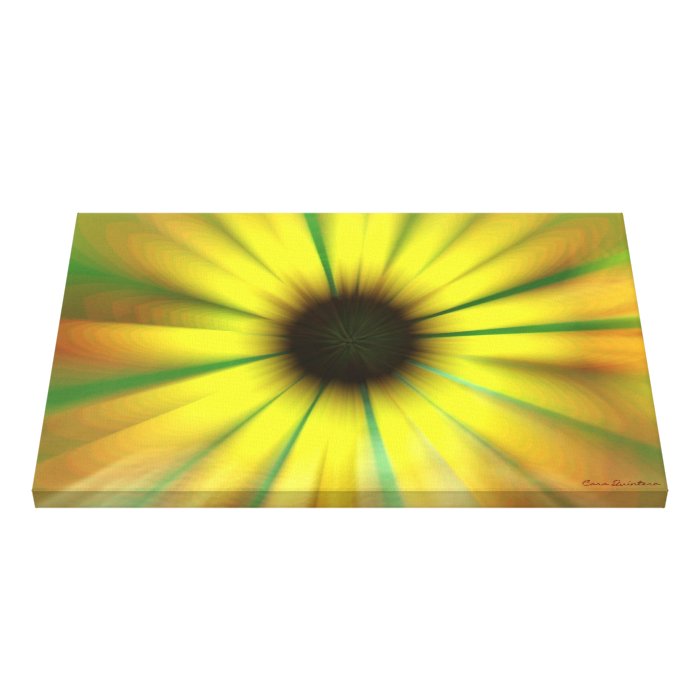 Trippy Sunflower Gallery Wrap Canvas