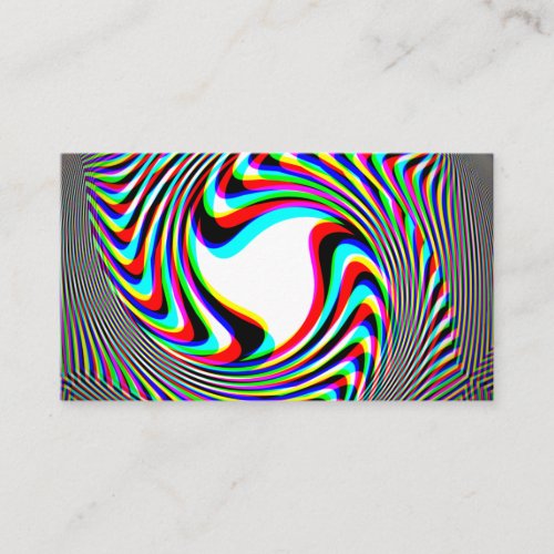 Trippy Swirl Emblem Business Card