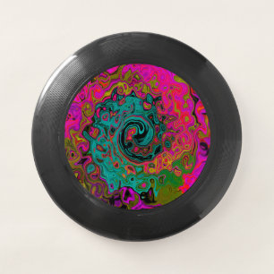 Trippy Turquoise Abstract Retro Liquid Swirl Wham-O Frisbee