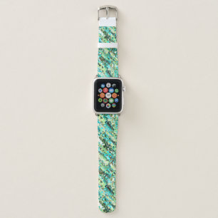 Trippy Vibrant Groovy Boho Hippie Fractal Marble Apple Watch Band