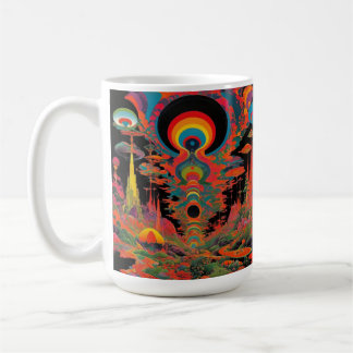 Trippy Vintage 1960s Psychedelic Retro Artwork Coffee Mug