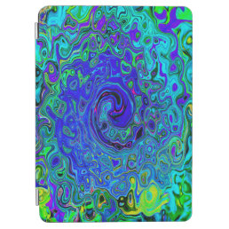 Trippy Violet Blue Abstract Retro Liquid Swirl iPad Air Cover