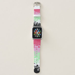 Trippy Wavy Abstract Recipromantic Pride Flag Apple Watch Band