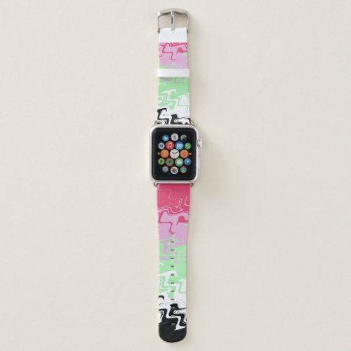 Trippy Wavy Abstract Recipromantic Pride Flag Apple Watch Band