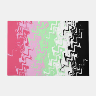 Trippy Wavy Abstract Recipromantic Pride Flag Doormat