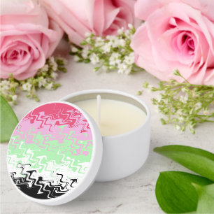 Trippy Wavy Abstract Recipromantic Pride Flag Mini Candle Favors