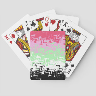 Trippy Wavy Abstract Recipromantic Pride Flag Poker Cards