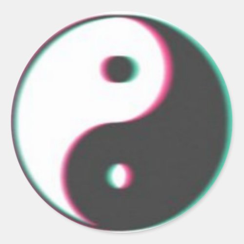 trippy ying yang sticker