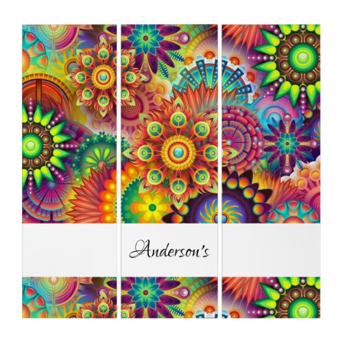 Triptych Abstract Floral