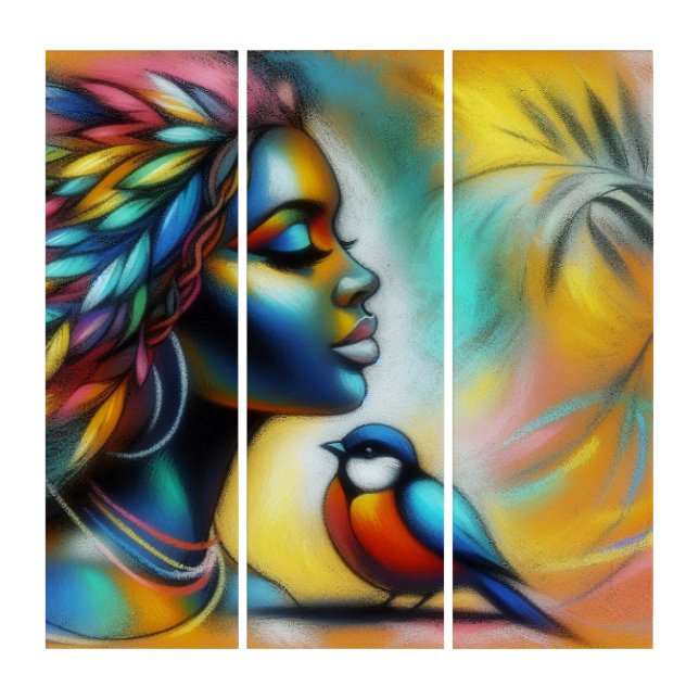 Triptych, Abstract, Modern, Poster, Art (Front)