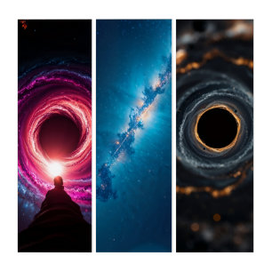 Triptych Acrylic Wall Art – Quasar Singularity