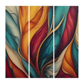 Triptych Art decor: Symphony of Hues