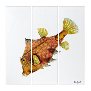 Triptych Art Fish Bowl