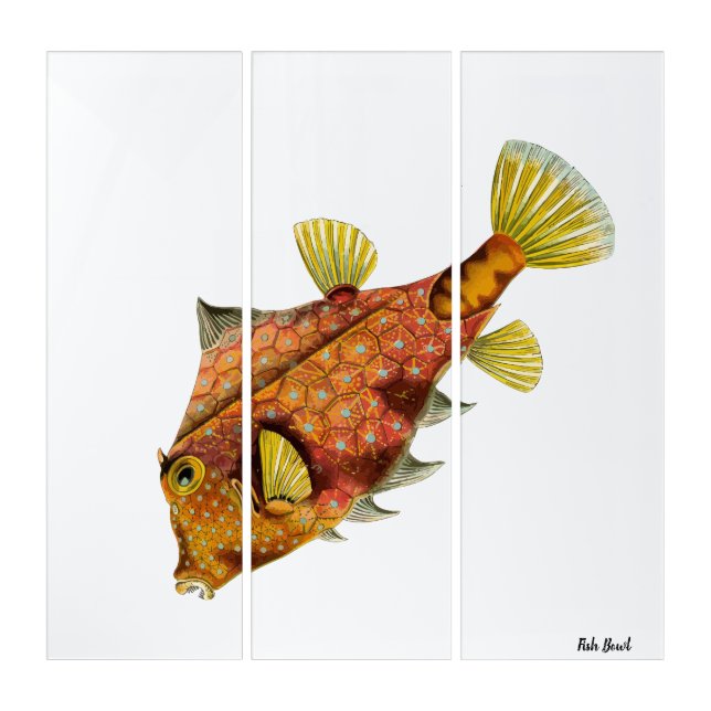 Triptych Art Fish Bowl (Front)