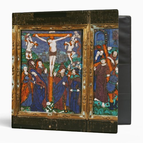 Triptych depicting the Crucifixion Limousin 3 Ring Binder