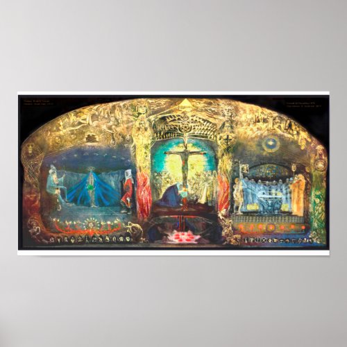 Triptych Grail by Anna May  _  Rudolf Steiner Poster