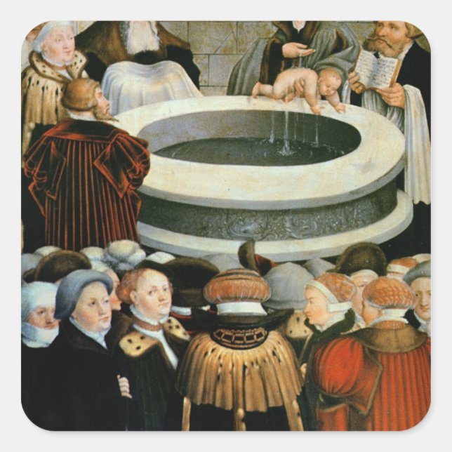 Triptych, left panel, Philipp Melanchthon Square Sticker (Front)