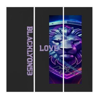 Triptych Lion Love