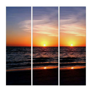 Triptych of a Beautiful Sunset
