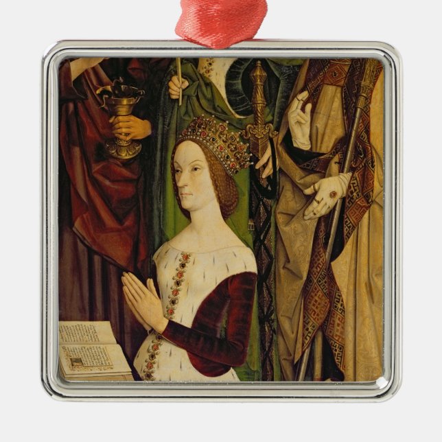 Triptych of Moses and the Burning Bush Metal Ornament (Front)