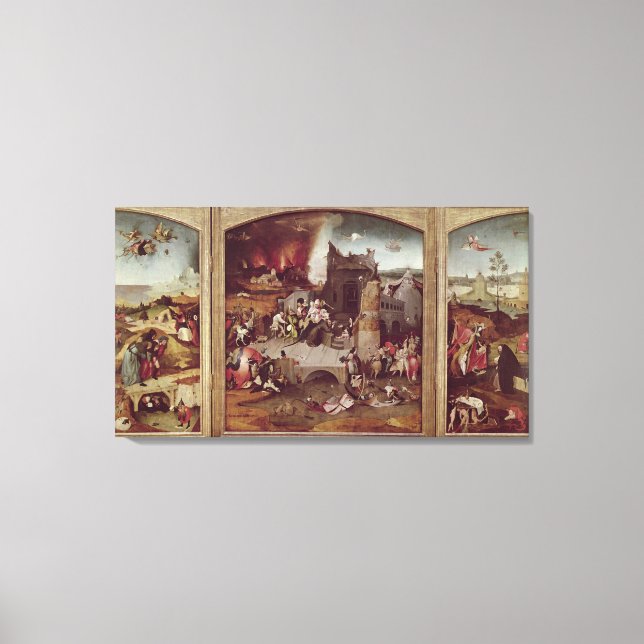 Triptych of the Temptation of St. Anthony Canvas Print (Front)