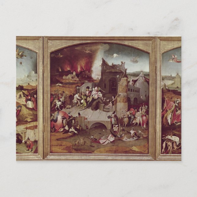 Triptych of the Temptation of St. Anthony Postcard (Front)