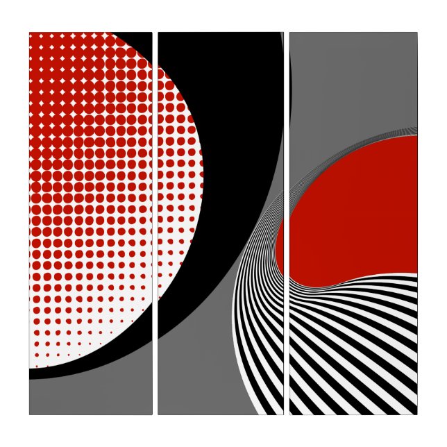 Triptych picture - modern, abstract art (Front)