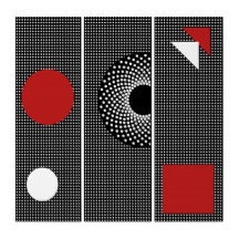 Triptych picture - modern, abstract art