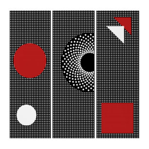 Triptych picture - modern, abstract art