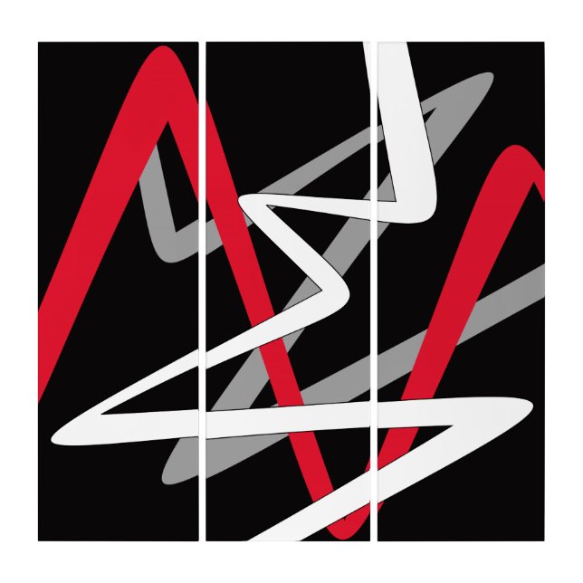 Triptych picture - modern, abstract art (Front)