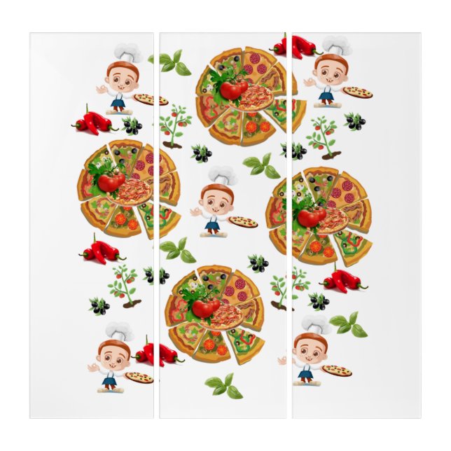 Triptych Pizza Pie Olives Pepperoni (Front)