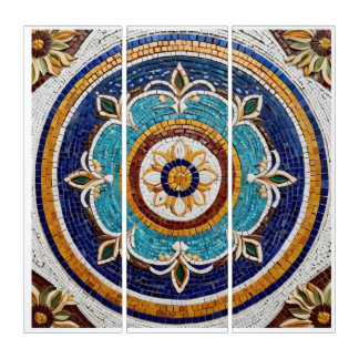 Triptych Spanish Style Mosaic