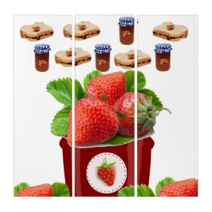 Triptych Strawberry Jam Peanut Butter