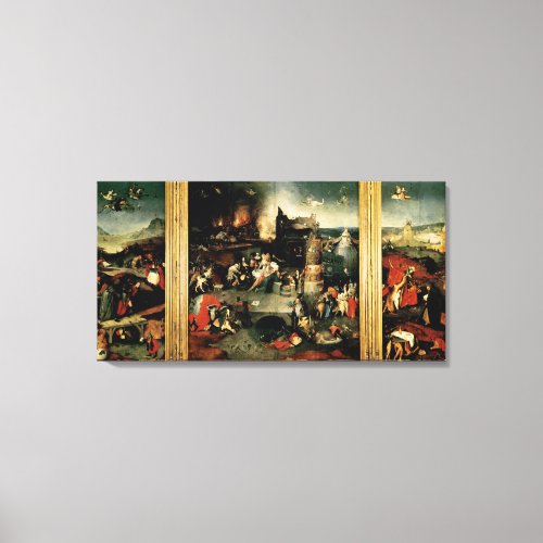Triptych The Temptation of St Anthony Canvas Print