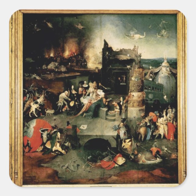 Triptych: The Temptation of St. Anthony Square Sticker (Front)