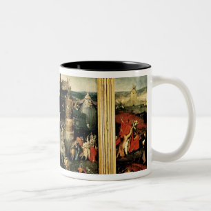 Triptych: The Temptation of St. Anthony Two-Tone Coffee Mug