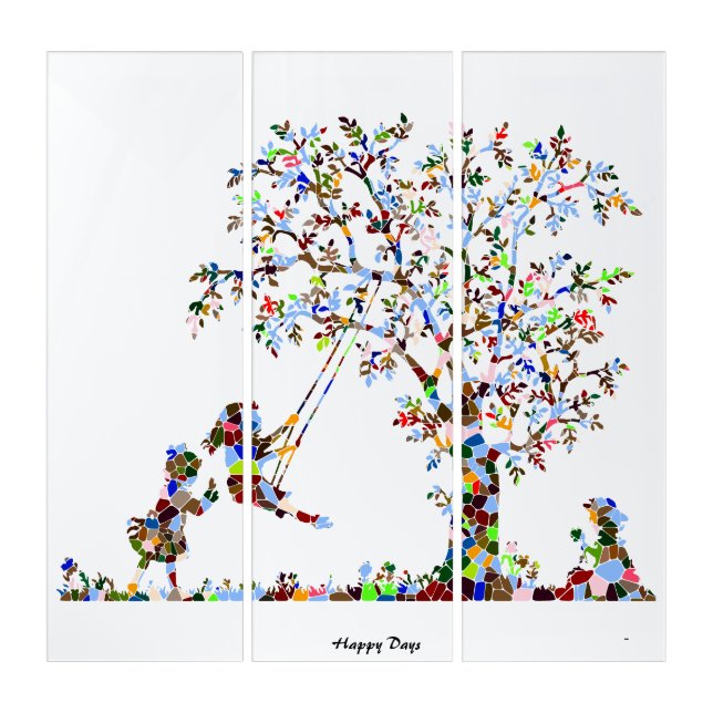 Triptych Wall Art Happy Days (Front)