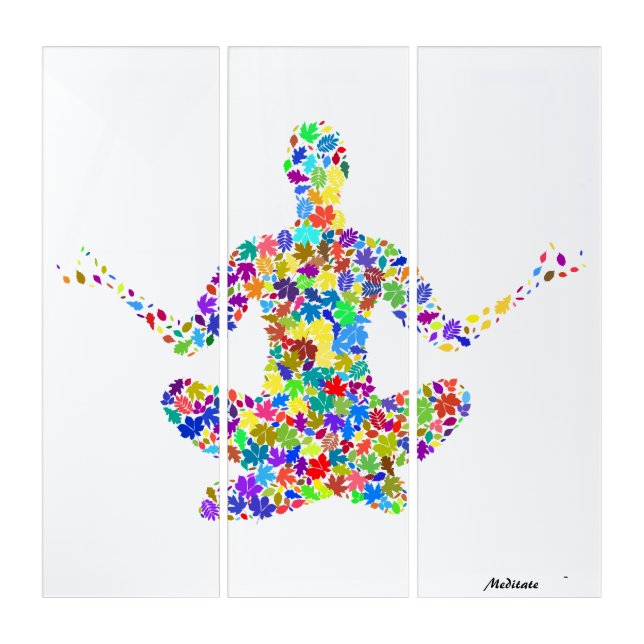 Triptych Wall Art Meditate (Front)