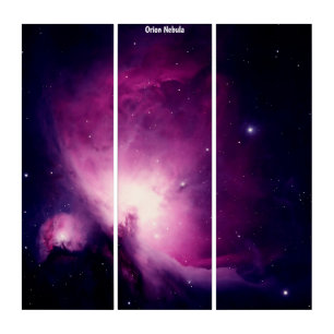 Triptych Wall Art Orion Nebula