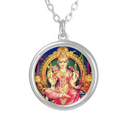 Tripura Sundari Lalita Silver Plated Necklace