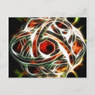 Triquatra multi-coloured postcard